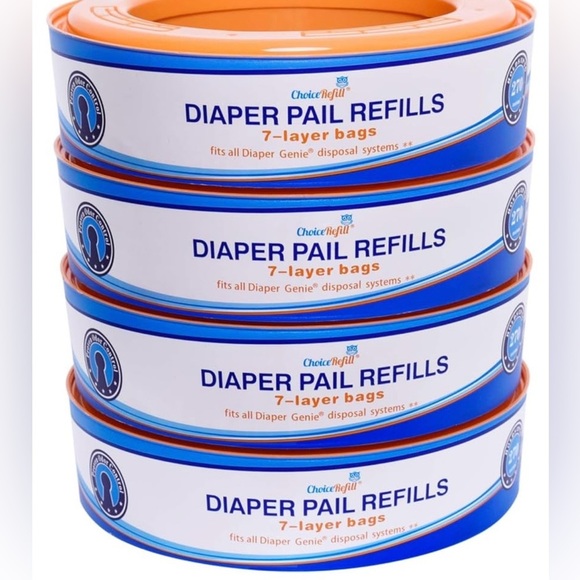 CHOICE REFILL Diaper Pail 5‎ Layer Bags Baby Blue Strong Plastic Disposal System - Picture 1 of 12